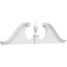 Ekena Millwork 2-3/4 in. x 76 in. x 19 in. Rams Head Architectural Grade PVC Pediment Moulding