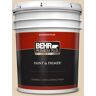 BEHR PREMIUM PLUS 5 gal. #BXC-50 Stucco White Flat Exterior Paint & Primer