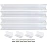 Ekena Millwork Shutter-Brackets for 9 in. Shutters, Clear Polycarbonate Mounting Brackets for Composite and Wood Shutters (4-Brackets)