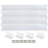 Ekena Millwork Shutter-Brackets for 17 in. Shutters, Clear Polycarbonate Mounting Brackets for Composite and Wood Shutters (4-Brackets)