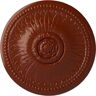 Ekena Millwork 18-1/8 in. x 3/4 in. Bailey Urethane Ceiling Medallion (Fits Canopies upto 4 in.) Hand-Painted Firebrick