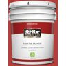 BEHR PREMIUM PLUS 5 gal. #170B-7 Red Tomato Flat Low Odor Interior Paint & Primer