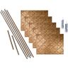 Fasade Monaco 18 in. x 24 in. Cracked Copper Vinyl Decorative Wall Tile Backsplash 15 sq. ft. Kit