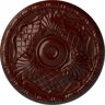 Ekena Millwork 15-3/4" x 5/8" Amelia Urethane Ceiling Medallion (Fits Canopies upto 4-1/8"), Brushed Mahogany