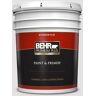 BEHR PREMIUM PLUS 5 gal. #PR-W02 Early Crocus Flat Exterior Paint & Primer