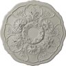 Ekena Millwork 22-1/2 in. x 1-1/2 in. Cornelia Urethane Ceiling Medallion (Fits Canopies upto 4 in.), Pot of Cream