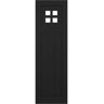 Ekena Millwork 15 in. x 73 in. True Fit San Antonio Mission Style Fixed Mount Flat Panel PVC Shutters Pair in Black