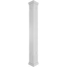 Ekena Millwork 9-5/8 in. x 10 ft. Square Non-Tapered San Carlos Mission Style Fretwork PVC Column Wrap Kit w/Prairie Capital and Base