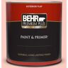 BEHR PREMIUM PLUS 1 qt. #170A-2 Strawberry Mousse Flat Exterior Paint & Primer