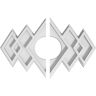 Ekena Millwork 12 in. x 8 in. x 1 in. Zoe Architectural Grade PVC Contemporary Ceiling Medallion (2-Piece)