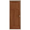 JELD-WEN 30 in. x 80 in. Craftsman Hazelnut Stain Left-Hand Solid Core Molded Composite MDF Single Prehung Interior Door