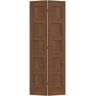 JELD-WEN 30 in. x 80 in. Conmore Hazelnut Stain Smooth Hollow Core Molded Composite Interior Closet Bi-Fold Door