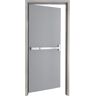 Armor Door 36 in. x 80 in. Fire-Rated Left Hand Galvanneal Finish Steel Commercial Door Slab with Panic Bar and Adjustable Frame