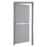 Armor Door 36 in. x 80 in. Fire-Rated Gray Left-Hand Flush Steel Prehung Commercial Door and Frame with Panic Bar and Hardware