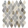 Daltile Premier Elegance Gris et Blanc Raindrop 12 in. x 13 in. Glass, Limestone and Resin Mosaic Tile (8.2 sq. ft./Case)