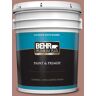 BEHR PREMIUM PLUS 5 gal. #S170-5 Smoke Bush Rose Satin Enamel Exterior Paint & Primer