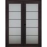Belldinni 36 in. x 80 in. Right-Handed Active Black Apricot Glass Manufactured Wood Stard Double Prehung French Door