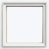 JELD-WEN 24 in. x 24 in. W-5500 Picture Wood Clad Window with White Exterior/Unfinished Interior