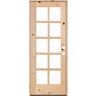 Krosswood Doors 32 in. x 80 in. Classic French Alder 10-Lite Clear Low-E Left-Hand Inswing Unfinished Wood Exterior Prehung Front Door