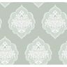 York Wallcoverings 60.75 sq ft Green Signet Medallion Dam Pre-Pasted Wallpaper