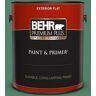 BEHR PREMIUM PLUS 1 gal. #M420-6 Tournament Field Flat Exterior Paint & Primer