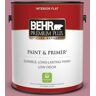 BEHR PREMIUM PLUS 1 gal. #BIC-19 Berry Blush Flat Low Odor Interior Paint & Primer