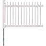 WamBam Fence No-Dig Permanent 4 ft. x 6 ft. Nantucket Vinyl Picket Fence Panel with Post and Anchor Kit