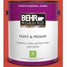 BEHR PREMIUM PLUS 1 gal. #P180-7 Top Tomato Eggshell Enamel Low Odor Interior Paint & Primer