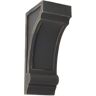 Ekena Millwork 4 in. x 10 in. x 5 in. Black Diane Recessed Wood Vintage Decor Corbel