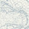 Chesapeake Charts Navy Nautical Chart Matte Paper Pre-Pasted Wallpaper