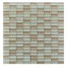 ABOLOS Artistic Jewels Glossy Beige 12 in. x 12 in. Rectangle Mosaic Glass Wall Pool Floor Tile (10 Sq. Ft./Case)