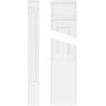 Ekena Millwork 2 in. x 7 in. x 82 in. Raised Panel PVC Pilaster Moulding with Decorative Capital and Base (Pair)