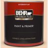 BEHR PREMIUM PLUS 1 Qt. #BXC-37 Miami Stucco Flat Exterior Paint & Primer