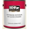 BEHR PREMIUM PLUS 1 gal. #T11-20 Lucky Potato Hi-Gloss Enamel Interior/Exterior Paint