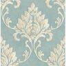 Seabrook Designs Telluride Rustic Damask Metallic Gold, Taupe, & Sky Blue Paper Strippable Roll (Covers 56.05 sq. ft.)