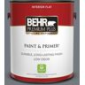 BEHR PREMIUM PLUS 1 gal. #N510-5 Liquid Mercury color Flat Low Odor Interior Paint & Primer