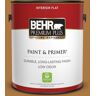 BEHR PREMIUM PLUS 1 gal. #M250-7 Blonde Wood Flat Low Odor Interior Paint & Primer