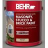 BEHR 1 gal. #HDC-AC-19 Grant Gray Satin Interior/Exterior Masonry, Stucco and Brick Paint