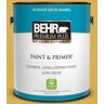 BEHR PREMIUM PLUS 1 gal. #370D-6 Golden Cricket Satin Enamel Low Odor Interior Paint & Primer