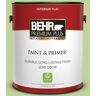 BEHR PREMIUM PLUS 1 gal. #P370-4 Cricket Field Flat Low Odor Interior Paint & Primer