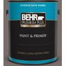 BEHR PREMIUM PLUS 1 gal. #BNC-37 Gray Owl Satin Enamel Exterior Paint & Primer