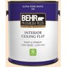 BEHR PREMIUM PLUS 1 gal. #300C-2 Sand Dollar White Ceiling Flat Interior Paint