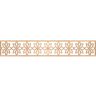 Ekena Millwork Daisy Fretwork 0.375 in. D x 46.625 in. W x 8 in. L Hickory Wood Panel Moulding