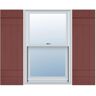 Ekena Millwork 14 in. x 44 in. Lifetime Vinyl Custom Four Board Joined Board and Batten Shutters Pair Burgundy Red