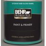 BEHR PREMIUM PLUS 1 qt. #PPU8-22 Pier Semi-Gloss Enamel Exterior Paint & Primer