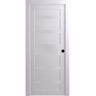 Belldinni 30 in. x 80 in. Gina Bianco Noble Left-Hand Solid Core Composite 5-Lite Frosted Glass Single Prehung Interior Door