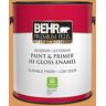 BEHR PREMIUM PLUS 1 gal. #M240-6 Stunning Gold Hi-Gloss Enamel Interior/Exterior Paint & Primer