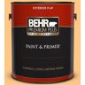 BEHR PREMIUM PLUS 1 gal. #P240-4 Mango Tango Flat Exterior Paint & Primer