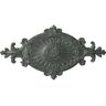 Ekena Millwork 23-1/2" W x 12-1/4" H x 1-1/2" Quentin Urethane Ceiling Medallion, Athenian Green Crackle