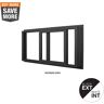 Ply Gem 71.5 in. x 35.5 in. Select Series Left Hand Horizontal Sliding Vinyl Black Window with White Int, HPSC Glass and Screen